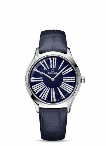 Omega De Ville Trésor 36 Canopus Gold / Aventurine Roman / Alligator 428.58.36.60.53.001 (42858366053001)